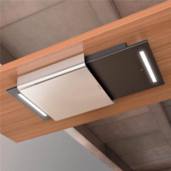 Máy hút mùi âm trần Malloca FASCIA-C-90 / Ngang 90cm, kiểu lắp áp trần, màu inox và đen