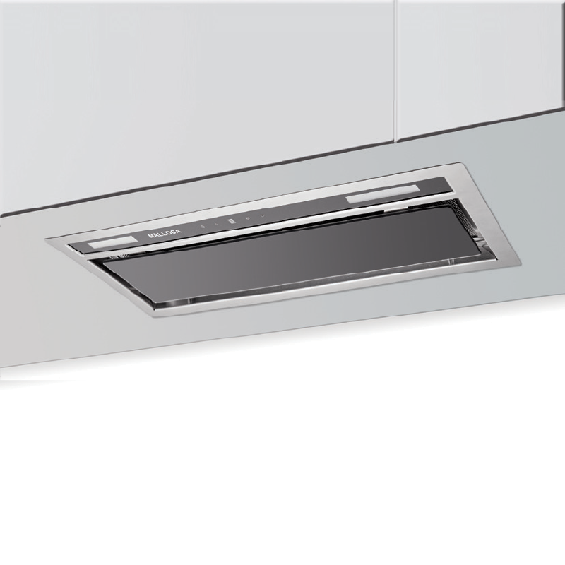 Máy Hút Mùi Âm Tủ Malloca MH 750BI / Ngang 75cm, kiểu âm tủ hoàn toàn, kính đen
