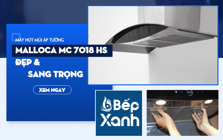 Hút mùi kính cong Malloca MC 7018HS