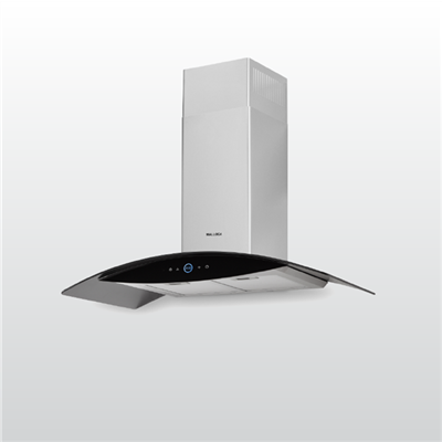 Máy hút mùi áp tường Malloca MC 9018HS / Ngang 90cm, phím cảm ứng, kiểu kính cong