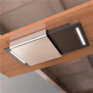 Máy hút mùi âm trần Malloca FASCIA-C-90 / Ngang 90cm, kiểu lắp áp trần, màu inox và đen